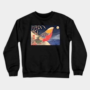 parrot looking at the moon Crewneck Sweatshirt